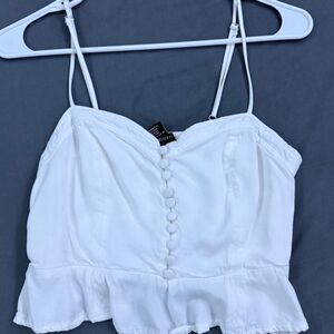 Forever-21 Women's White Vest